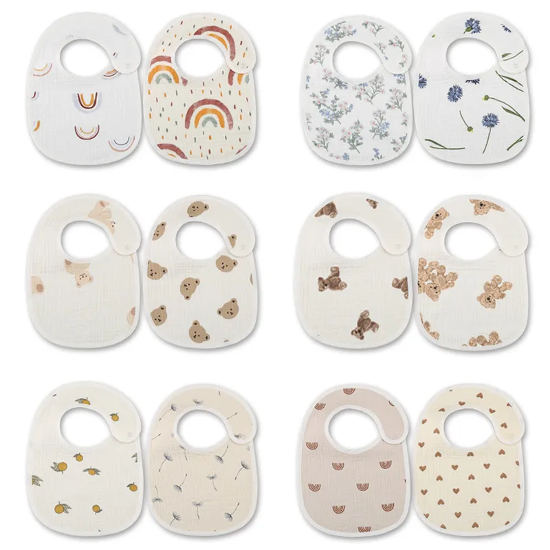 Baby Clothing Fabric - 2 шт./компл. водонепроницаемые детские нагрудники, хлопковые