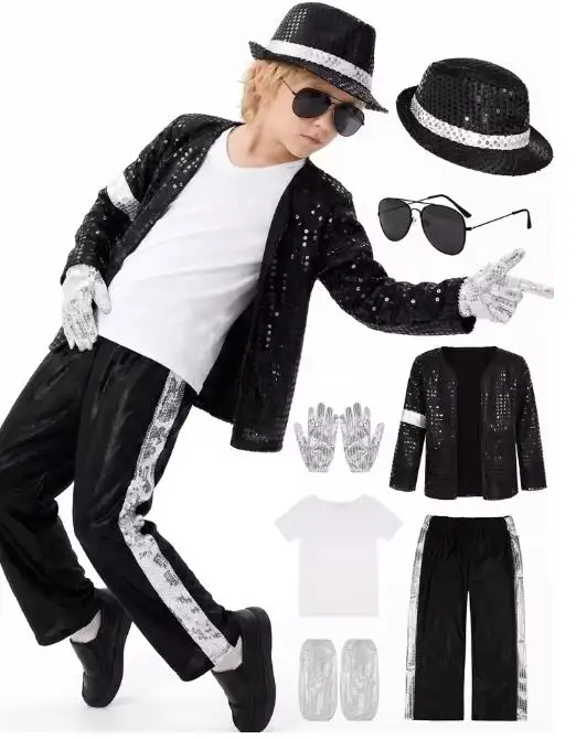 Toddler Legging Set - Детский костюм Майкла Джексона для косплея,
