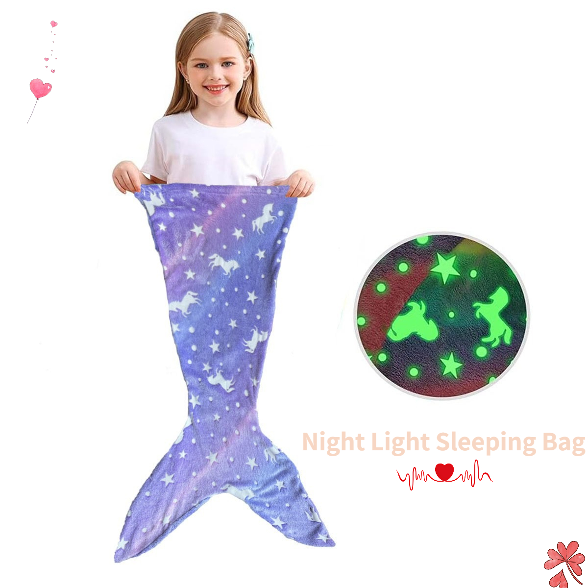 Fleece Sleep Bag - Костюм-спальник, светящийся в темноте, в виде