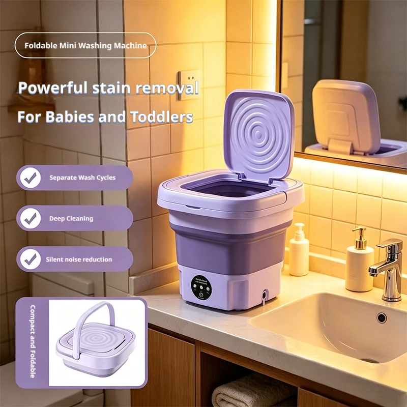 Baby Clothing Washing Machine - 9-литровая складная мини-стиральная машина, портативная складная