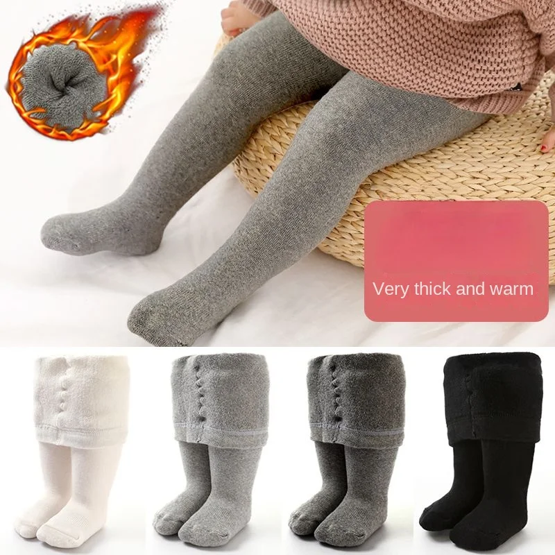 Baby Clothing Deals - Детские колготки, зима-осень, однотонные мягкие хлопковые