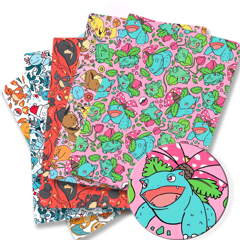 Baby Clothing Fabric - Ткань с рисунком покемона 140*50 см,