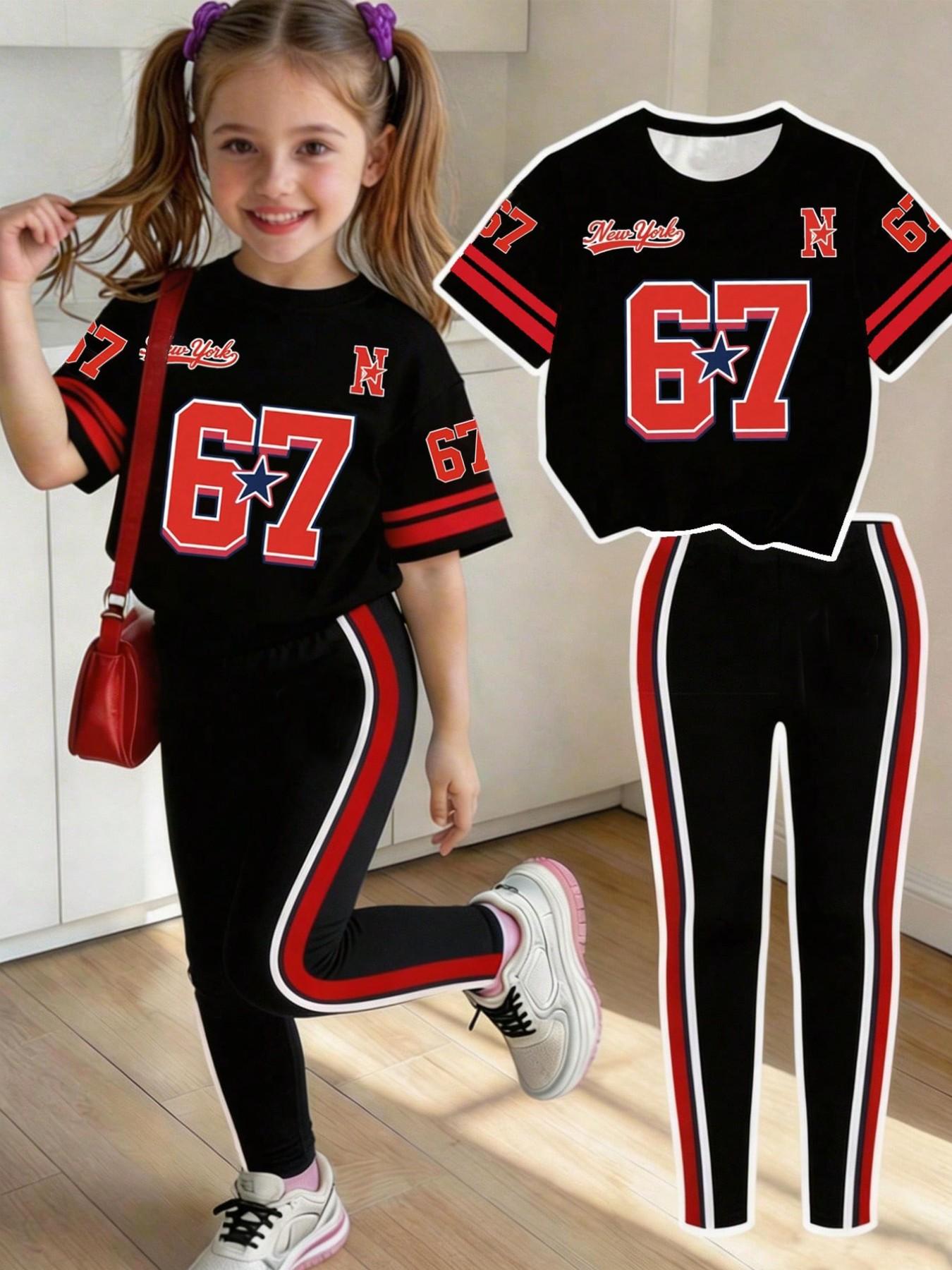 Toddler Legging Set - Летний и осенний повседневный комплект для